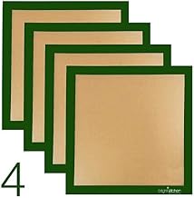 4 X Ultra Silicone 14" X 14" Non-Stick Fruit Leather Dehydrator Sheet: Compatible With Excalibur 5 Tray & 9 Tray Drying Mat Liner