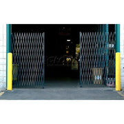 Double Folding Security Gate by Global Industrial – 85"L x 97"W x 4"H, Steel, Gray, Model 620880