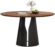Coffee Table Solid Wood Round Dining Table and Chairs Living Room Retro Home Small Household Mesa para Centro De Sala(135x135x75cm)