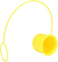 Bradley Replacement Tethered Dust Cover for Bradley Eyewash Stations, Protective Yellow Nozzle Cap with Tether, Keep Eyewash Spray Heads Clean, Ready for Use (107-371)