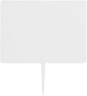 HUBERT Write On Wipe Off Spear Tag White Plastic 3 1/2" L x 2 1/2" H