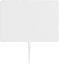 HUBERT Write On Wipe Off Spear Tag White Plastic 3 1/2" L x 2 1/2" H