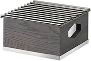 Ashwood Collection – Chafer Alternative – 10.25W x 10D x 5.5H – Gray-Washed Oak, Stainless Steel, Wind Guard