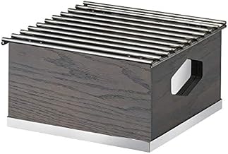 Ashwood Collection – Chafer Alternative – 10.25W x 10D x 5.5H – Gray-Washed Oak, Stainless Steel, Wind Guard