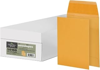 Quality Park #1 Coin Envelopes, 2 1/4 x 3 1/2, Gummed, Small Parts, Jewelry & Seed Envelopes for Garden, Office, 24 lb Kraft, 500 per Box (QUA50160) (Pack of 10)