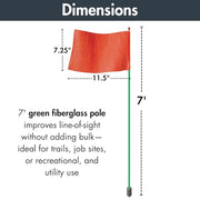 Checkers Green Pole / 11-1/2" L X 7-1/4" W / 1 Flags