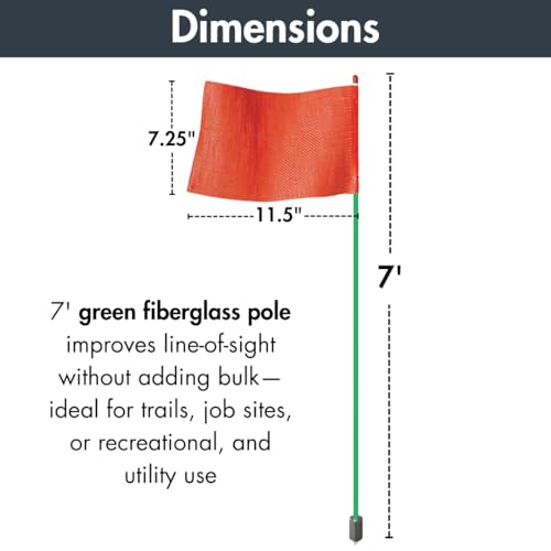 Checkers Green Pole / 11-1/2" L X 7-1/4" W / 1 Flags