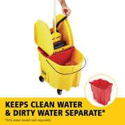 Rubbermaid Commercial Products Yellow / 35 Qt / Mop Bucket&Wringer Buckets