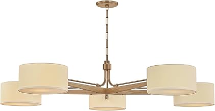 Troy Lighting F5665-PBR Mailo - 5 Light Chandelier - 13 Inches Tall and 65 Inches Wide - Patina Brass