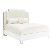 Cloud White Upholstered Eastern King Bed by Starlight Canyon Home – Manufactured Wood, White