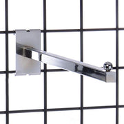 Gridwal Faceout Square Tube 12" Chrome by Retail Resource – Chrome, Model GGW12