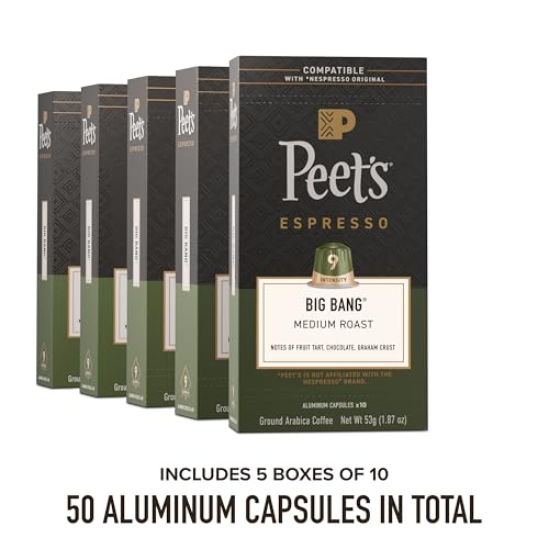Peet's Coffee Big Bang / 10 Count (Pack of 5) / 5 Single-Serve Capsules & Pods