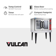 VULCAN Single Deck | LP Gas / Silver / 7.4 cubic_feet Commercial Ovens