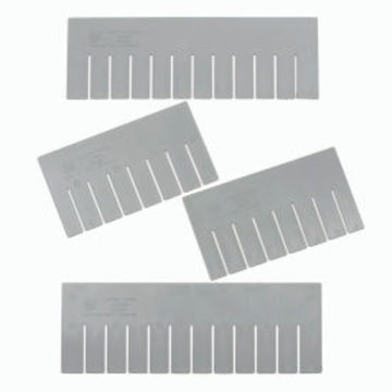 Quantum Length Divider for Plastic Dividable Grid Container DG by QUANTUM STORAGE SYSTEMS – 24"L x 5"W x 4.5"H, Plastic, Gray, Model DL91050