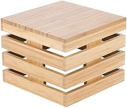 Cal-Mil 3332-10-60 Square Crate Riser, 10" Height, 12" Width, 12" Length, Bamboo