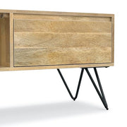 SIMPLIHOME Refined Natural / 68 inch / Rectangle Television Stands & Entertainment Centers
