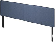 Furnifact Blue Denim Upholstered Headboard with Plush Padding, Durable Frame for King Bed Enhances Bedroom Style, Comfort with Elegant Design