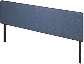 Furnifact Blue Denim Upholstered Headboard with Plush Padding, Durable Frame for King Bed Enhances Bedroom Style, Comfort with Elegant Design