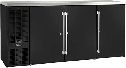 Perlick BBSN72 72" W Narrow Door 3 Section Back Bar Cabinet