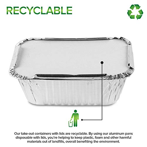 Stock Your Home 1 lb / 100 Pack / Silver Disposable Cookware
