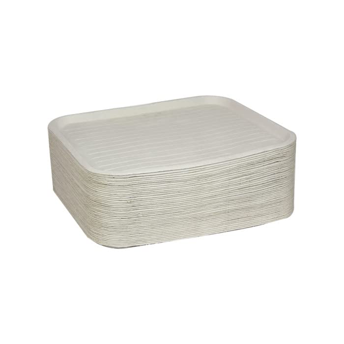 14''x18'' Disposable Food Tray Made with a Fiber Blend Designed for Schools or Snack Bars | 100 Trays per Case by PACTIV – 26.4" x 12.8" x 20", Fiber Blend, Beige, Model M531418