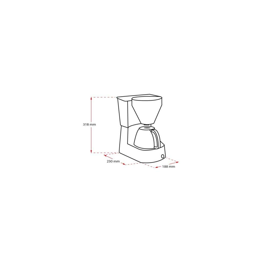 Enjoy Top by Melitta – 12 Tassen, 1.2 liters, Stainless Steel Plastic, Black, Model 1017-04