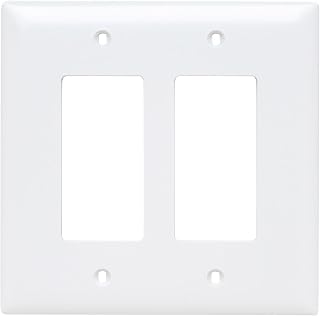 Pass & Seymour Wall Plate, 2 Gang, Jumbo | Unbreakable Nylon | For Decorator/GFCI | White | Pack of 10