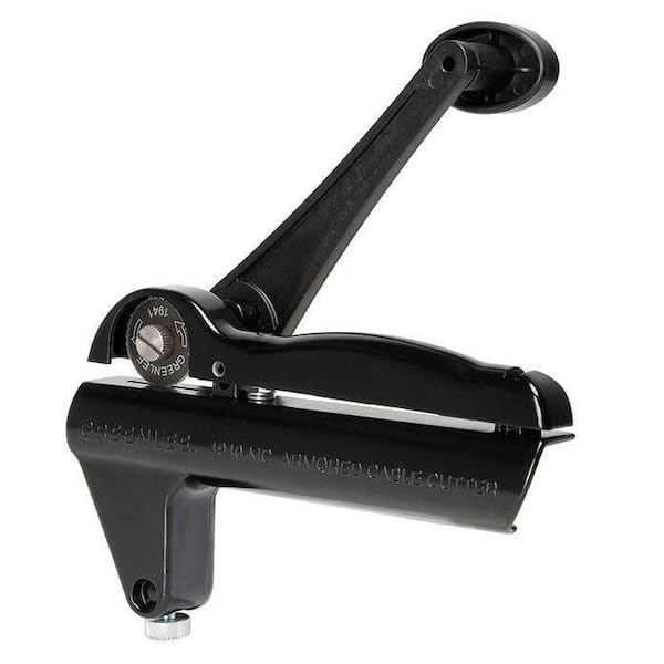 Quick Load Clamp Cable Cutter with Convenient Under Handle Blade Storage by Greenlee – 10-5/8", Aluminum, Black, Model 0952-01