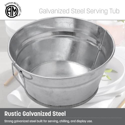 American Metalcraft 27 oz (Pack of 1) / Tub / Silver Beverage Tubs