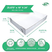 SOUTHERN CHAMPION TRAY 1 / White Non-Window / 26" x 18" x 4" Bakery Take Out Containers
