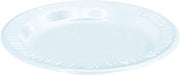 DART Concorde Non-Laminated Foam Plates, 9 inch Diameter, White, 125/Pack