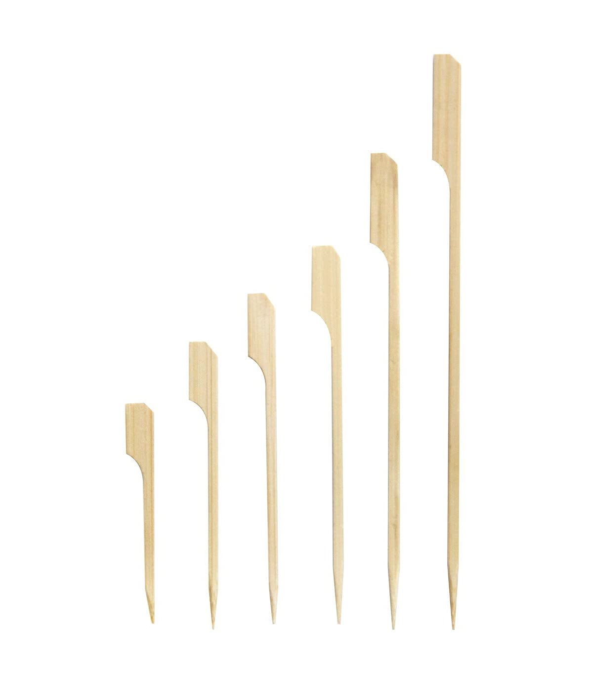 PacknWood Bamboo Paddle Pick | Compostable Bamboo Paddle Skewer | Biodegradable Bamboo Paddle Cocktail Fruit Sandwich Food Pi