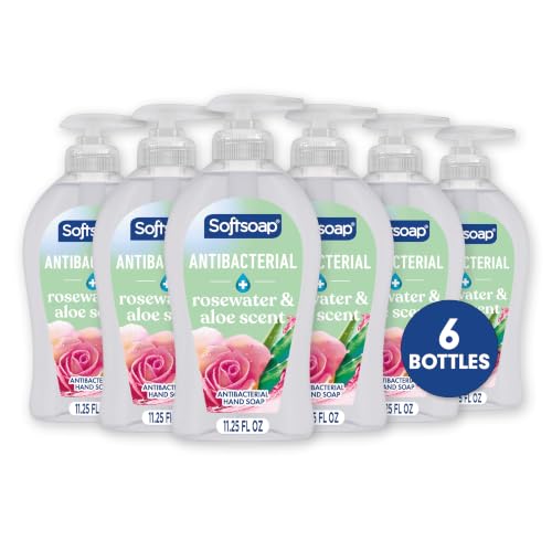 Softsoap Rosewater & Aloe / 11.25 Fl Oz (Pack of 6) / Clear Hand Wash