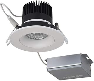 Satco S11624 12 watt LED Direct Wire Downlight; Gimbaled; 3.5 inch; 3000K; 120 Volt; Dimmable; Round; Remote Driver; White 12-Pack