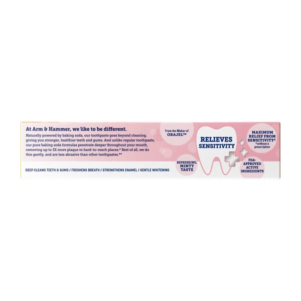 Sensitive Teeth & Gums Toothpaste 4.5 oz (Pack of 2) by ARM & HAMMER – 4.5 Ounce (Pack of 2), Pack of 2, Model 18086