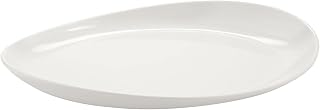 G.E.T. OP-1690-AW Heavy-Duty Shatterproof Plastic Oval Melamine Serving Platter, 16" x 9", American White