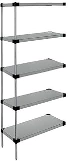 QUANTUM STORAGE SYSTEMS WRSAD5-63-2472SS Solid Shelves Add-On Kit for WRS5-63-2472SS Stainless Steel 5 Shelves 63" H x 72" W x 24" D