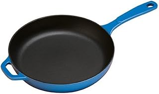 Lodge Enameled Cast Iron Skillet, 11 Inches, Caribbean Blue | Smooth Enameled Interior Cast Iron Skillet for Braising, Sautéing & Slow Cooking, Oven Safe & Easy to Clean