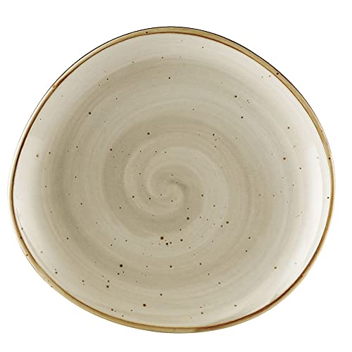 CAC China 8-1/4x7-3/4x1-1/4" / Desert Beige / Modern Dinner Plates