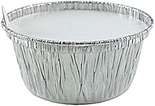 Handi-Foil of America 4 oz. Disposable Aluminum Foil Cup w/Lid 200 Sets Utility/Muffin/Cupcake/Ramekin (pack of 200)