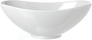 Elite Global Solutions M138OV-NW Modernist Collection Oval White Melamine Bowls 13"L x 8"W x 4.5"H