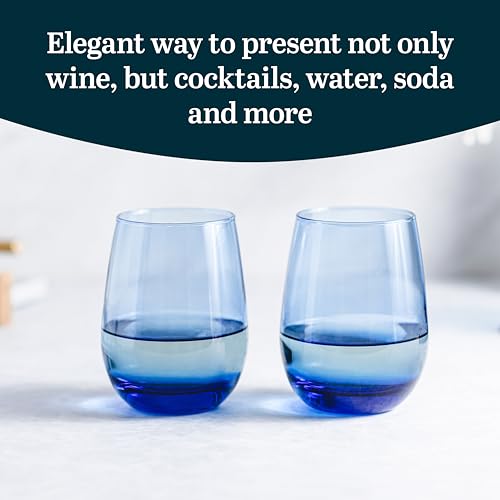 Libbey Classic Blue 6 (15.25 oz) / 15.3 Ounces / Modern Wine Glasses