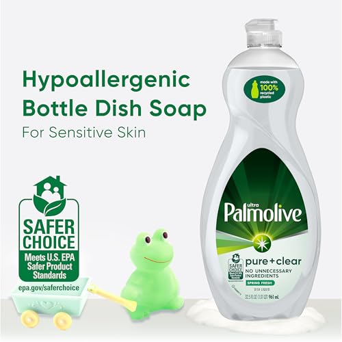 Palmolive Pure + Clear Spring Fresh / 32.5 Fl Oz (Pack of 2) / White Dish Soap