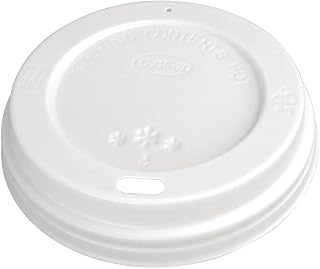Fiesta Disposable Coffee Cup Lids White 340ml / 12oz and 455ml / 16oz (Pack of 1000) - [CE257]