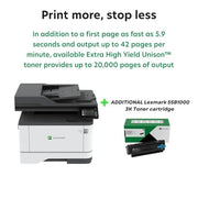Lexmark PRINTER / BLACK GREY / Printer + Black Toner Laser Printer Paper