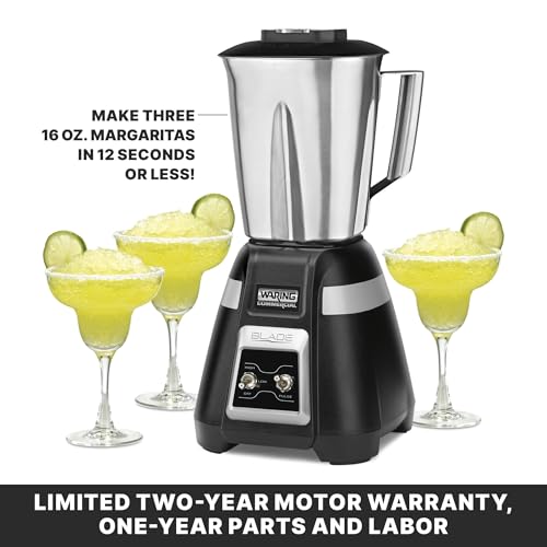 Waring Toggle Switch | Stainless Jar / 48 oz / Black Countertop Blenders