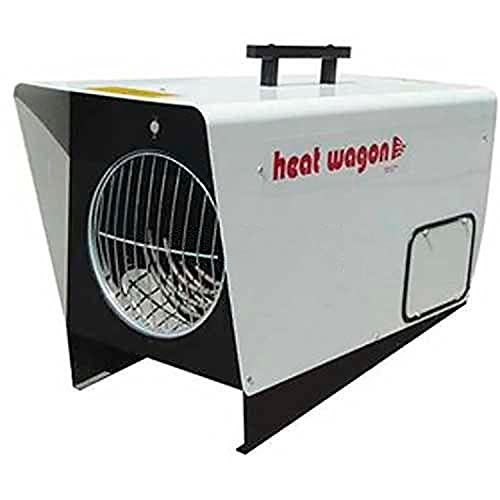 Electric Heater by Heat Wagon – 33"L x 14"W x 20"H, Steel, White, Model P1800-3