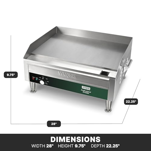 Waring 24 Inch |Model WGR240X / 25.5x28.75x14.125 / Stainless Steel Electric Griddles