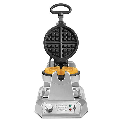 Waring Single Belgian Waffle Maker | 120V, 1200W / 12.5 x 17.88 x 10.5 inches / Silver Waffle Irons