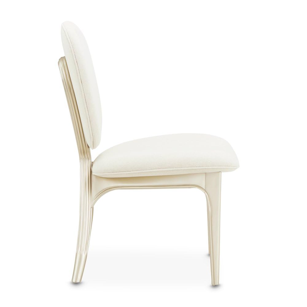 Brand Camellia Field Caramel Vanity Chair by Michael Amini – 27"D x 21"W x 38"H, Solid; Manufactured Wood, Caramel, Model N9090244-134